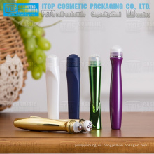 Delicado y lindo alta calidad OEM disponible amplia aplicación cosmética plástica roll-on botella de esencia de